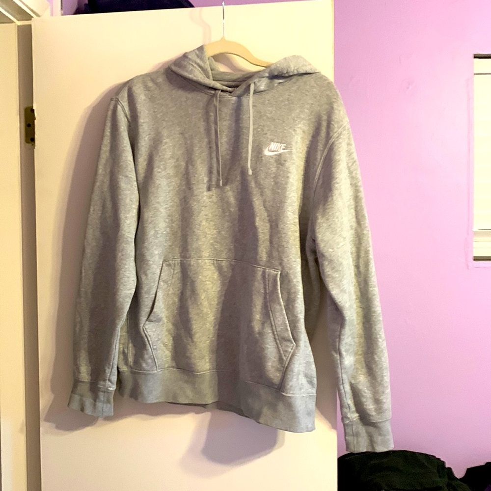 Gray Nike hoodie sweatshirt